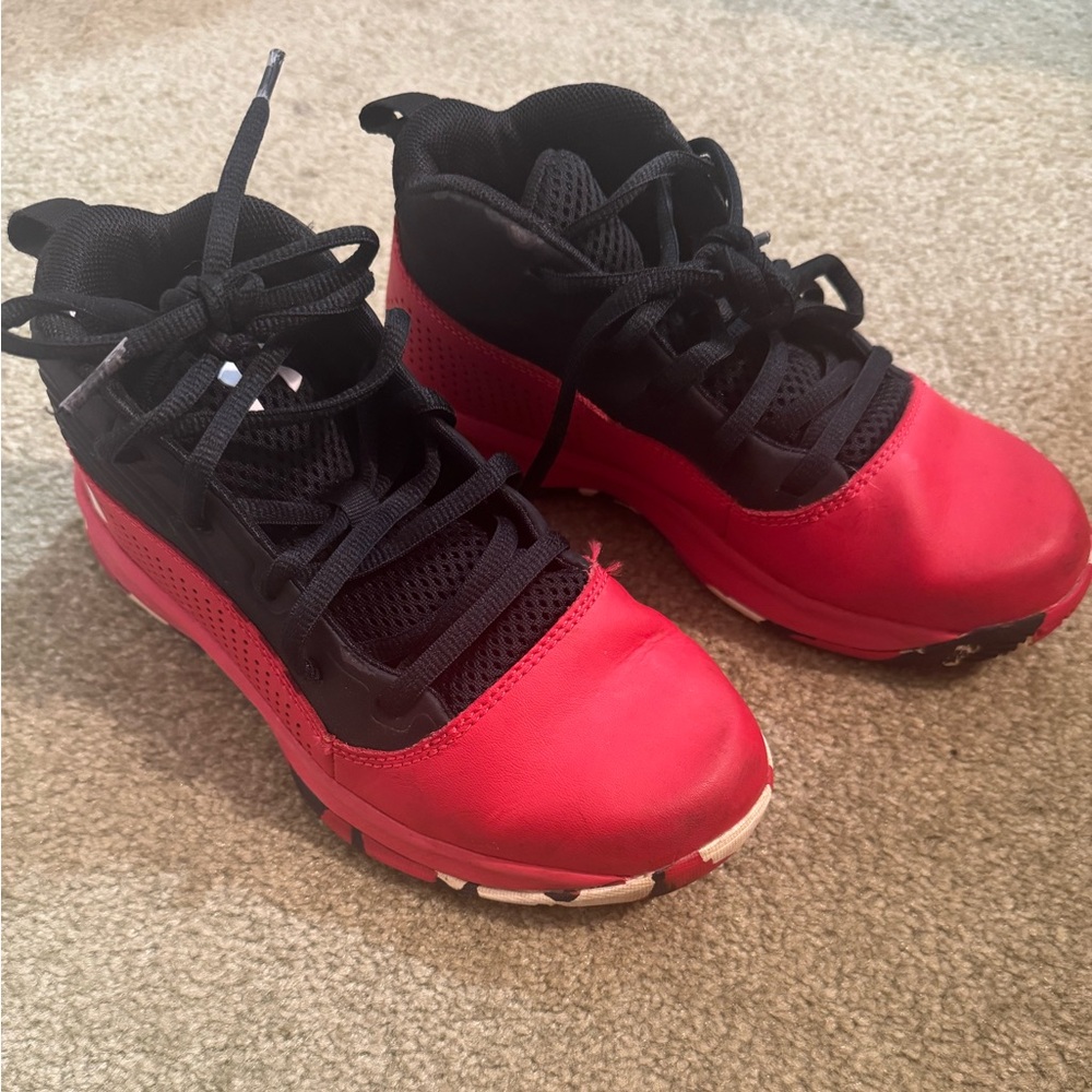 Under Armour Kids' Red and Black Sneakers